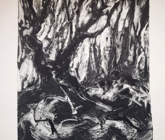 Grounded I - Monotype on paper, 10 x 8 inches (2021) Available